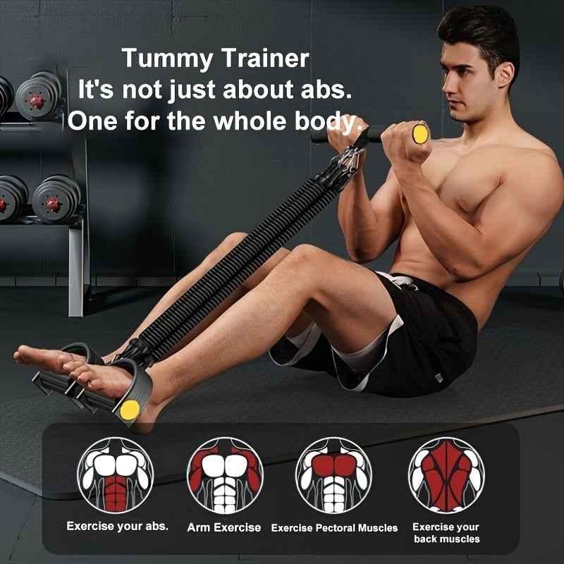 A Set Of Adjustable Resistance Tension Bands With Foot Pedals And Handles, High Resistance Level, Anti Fall, Suitable For Fitness Training, Body Stretching, And Abdominal Muscle Exercises